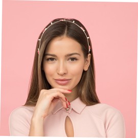 OATIPHO Elegant Pearl Headband Hair Hoops Unique Strawberry Design Hair Accessories for Women Durable Headdress for Photography and Daily Wear