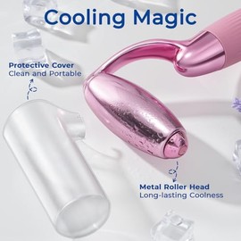 MORGLES Rodillo de Hielo Facial, Herramienta Profesional de Crioterapia para Reducir La Hinchazón, El Enrojecimiento Y Los Dolores de Cabeza, Reafirma