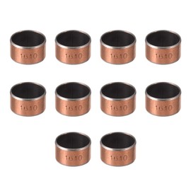 sourcing map Sleeve Bearings 16 mm Bore x 18 mm Outer Diameter x 10 mm Length Plain Bearings Wound Oil-Free Bushings Pack of 10