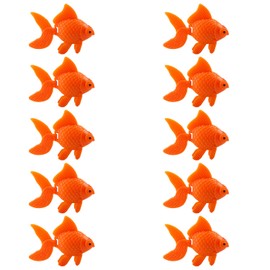 Luckious 10 PCS Realistic Floating Artificial Goldfish for Aquariums – Plastic Decorative Fish for Fish Tanks and Water Displays – Stable, Lifelike Aquarium Ornament