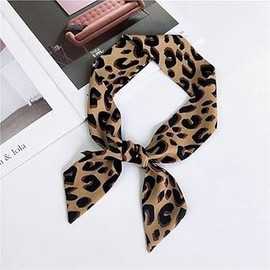 3 Pcs Brown Leopard Neck Tie Chic Skinny Scarf Hairband Stylish Purse Scarf Leopard Accessory Women's Fashion Scarves and Wraps