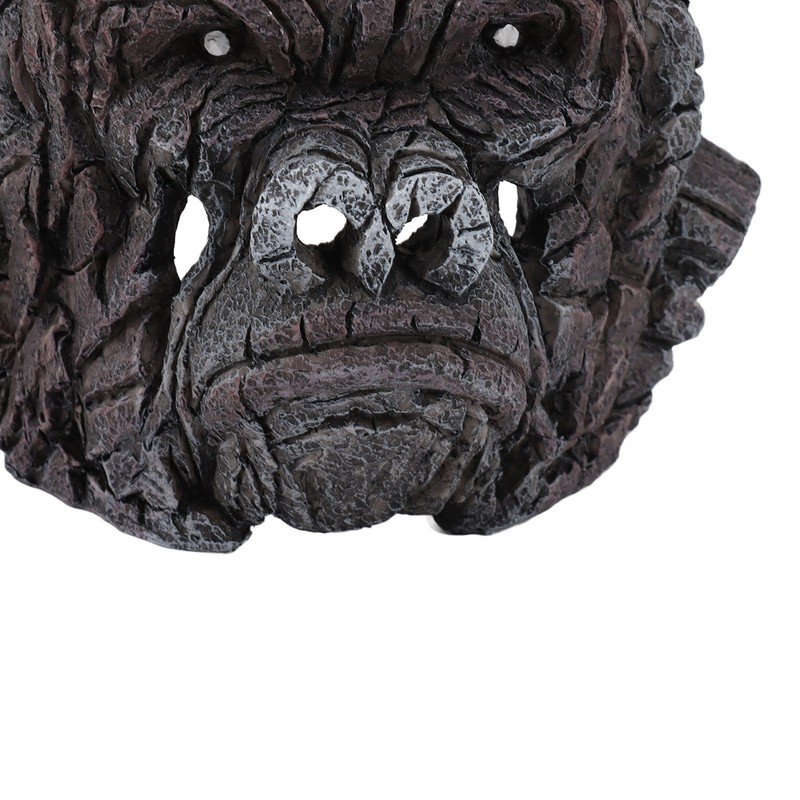 Gorilla Head Sculpture 6.3in Animal Head Figurine Resin Hollow Out
