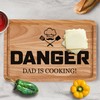 Danger Dad is Cooking Chopping Board, Funny Gifts Fathers Day,
