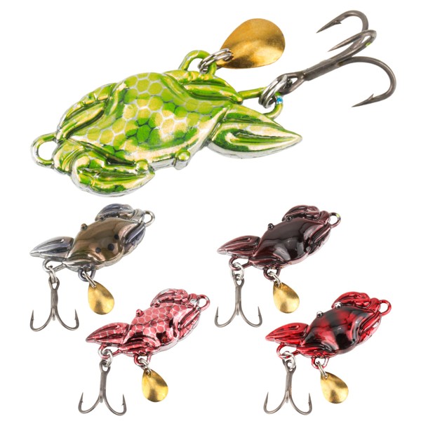 Probite Crab Lure Set - 5pcs Realistic Crab Fishing Lures