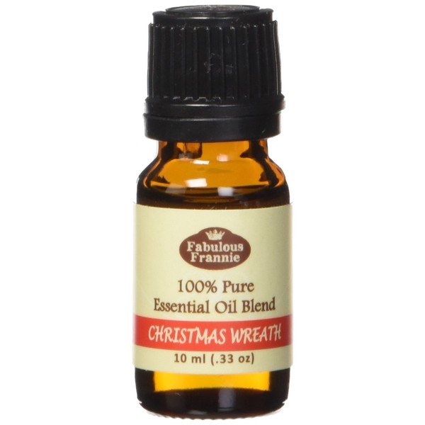 Christmas Wreath Essential Oil Blend 100% Pure, Undiluted Essential Oil Blend Therapeutic Grade - 10 ml Our Blend of Cyrpress, Pine, Cedarwood, Orange, Cinnamon, Clove and Vanilla Essential Oils.