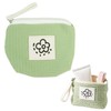 Floral Pattern Pouch, Waffle with Zipper, Cosmetics, Toiletries, Travel, Business