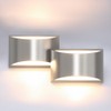 Aipsun Nickel Modern LED Wall Sconce Hardwired Indoor Wall Lights