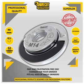 1 x SabreCut GRNSCB 45mm M14 Quick Change Heavy Duty Stainless Steel Angle Grinder Locking Retaining Flange Nut