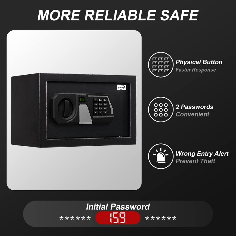 Tenamic Fireproof Safe Box 0.4 Cuft Electronic Digital Security Box,