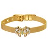 Flongo Mesh Bracelet Women's Bracelet with Zircon Butterfly Adjustable Width