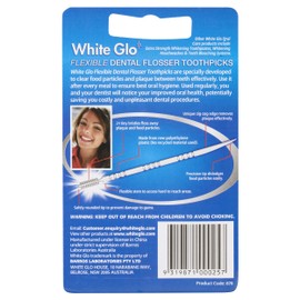 White Glo Flexible Dental Flosser Toothpicks (Pack of 3)