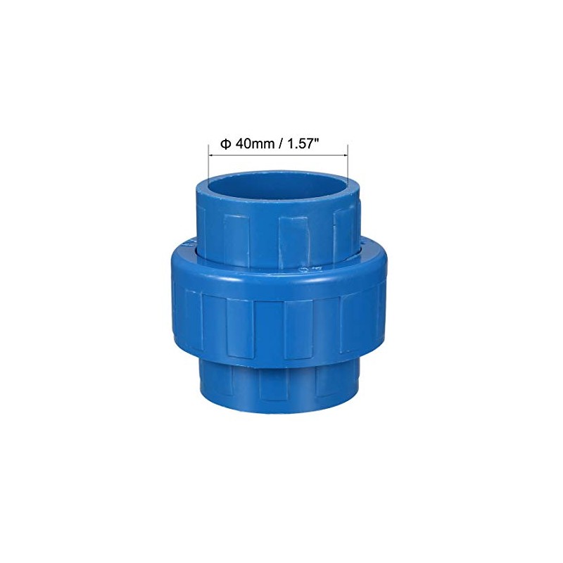 uxcell 40mm X 40mm PVC Pipe Fitting Union Solvent Socket