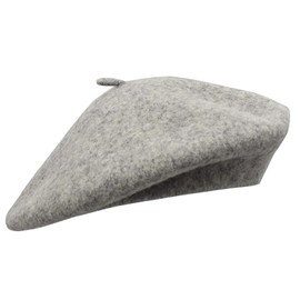 Women's Mens Wool Beret Hat - Classic French Style, Warm, and Fashionable Headwear for Fall and Winter - Elegant, Trendy & Comfortable Accessory in Various (Grey)