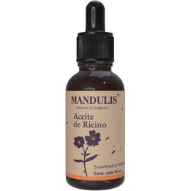 Aceite de Ricino Orgánico 50ml Prensado en Frío 100% Puro Fortalece Cejas, Pestañas, Cabello y Uñas Hidratación Natural para Piel y Barba