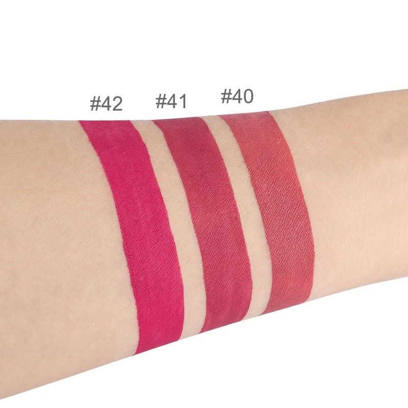 evpct 3Pcs Mauve red Berry pink Rose red Matte Liquid