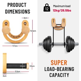 CAHAYA 2 Pack Guitar Wall Mount Hanger Guitar Hook Stand Width Adjustable Smiling U-Shaped with 5 Picks and 1 Pick Holder Bag for Acoustic Electric Guitar Bass Banjo Ukulele Mandolin, Model CY0297