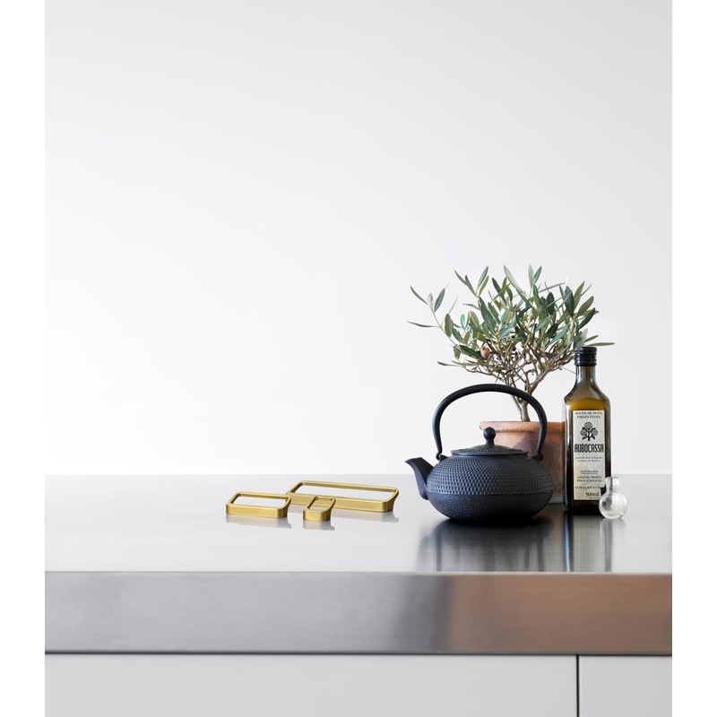 Goo-Ki Brushed Gold Cabinet pulls with 3''(76mm) Hole Center,Modern Zinc