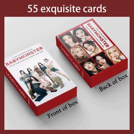 QOCUILC Kpop Baby Monster Album, K-Pop Trading Cards, Korean Female Star BP Photocards, Photo Card, Lomo Cards Merch for Baby Monster (1st Mini Album)