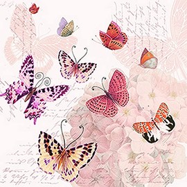 20 Napkins Symphony of Butterflies Animals Animal Motif Spring Summer Easter Craft Decoupage Decoupage Table Decoration 33 x 33 cm