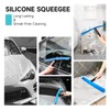 FOSHIO 15 inch Blue Windshield Squeegees, All-Purpose Streak-Free Silicone Squeegee