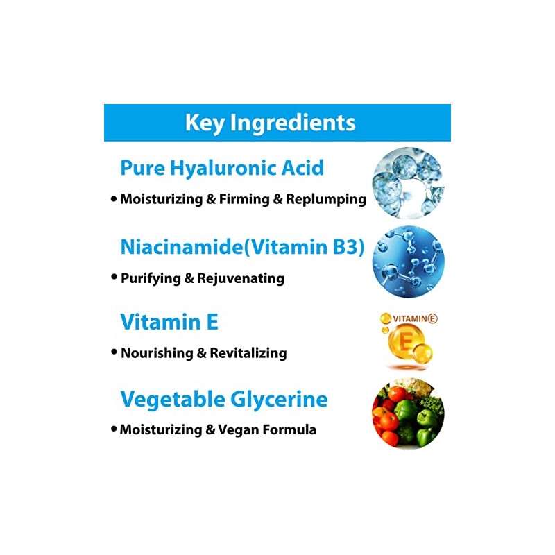 MEAROSA DESIGN Mearosa Dermatológicamente Probado, 8.5 Ácido Hialurónico, Niacinamida, Vitamina