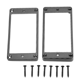 2Pcs Humbucker Pickup Ring Metal Mounting Frame Flat Bottom Replacement for LP Electric Guitar