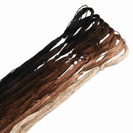 MINGGUXIUYI 8 Colours Pure Mulberry Silk, 22 m, Fine Silk Yarn for Fine Crafts and Art Embroidery (03)