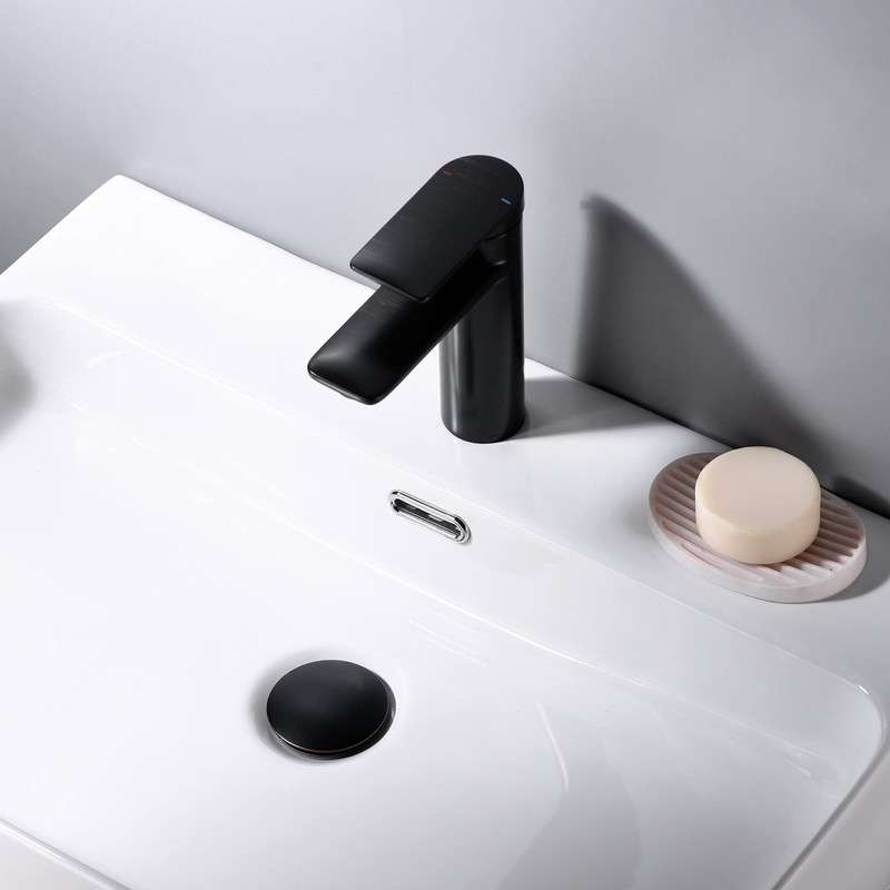 Luxier DS02-TO 1-5/8 in. Brass Bathroom and Vessel Sink Push