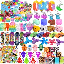 Kaisbro 109 Pcs Party Favors For Kids 4-8, Pop Fidget Toys, Goodie Bag Stuffer
