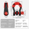 VEVOR 2 Pack 3/4" D Ring Shackle with 7/8" Screw