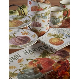 Certified International Autumn Harvest 11" Dinner Plates. Set of 4, Multicolor