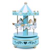 Crystal Ball Christmas Dreamy Music Box Wooden Carousel Christmas Baubles