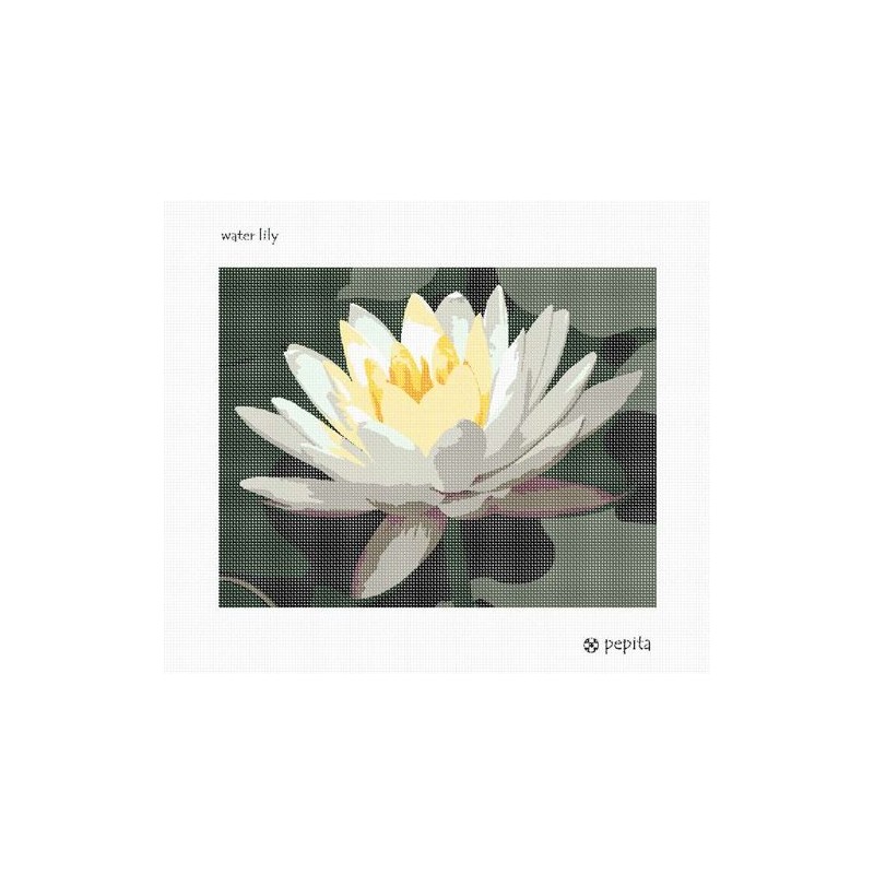 Pepita Needlepoint Canvas: Water Lily, 12" x 9"
