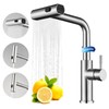 Kitchen Faucet with Pull Down Sprayer,Brushed Nickel Waterfall Single Hole