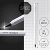 Sunstar Stationery S4541138 Metal Pencil, Hardness 2H, Metacyl, White