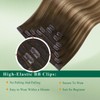 Easyouth Clip in Human Hair Extensions Balayage Thick Hair Extensions
