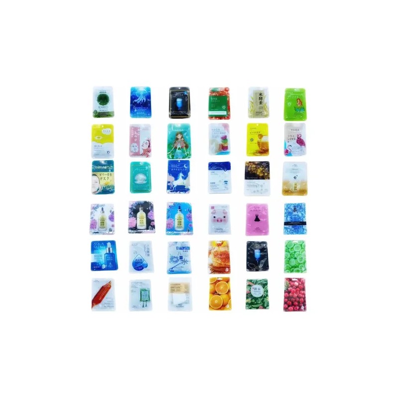Pack De 100 Piezas Mascarillas Faciales Surtidos Coreanas