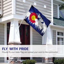 Anley Fly Breeze 3x5 Foot Colorado State Mountain Flag - Vivid Color and Fade proof - Canvas Header and Double Stitched - Colorado CO Vintage Flags Polyester with Brass Grommets 3 X 5 Ft