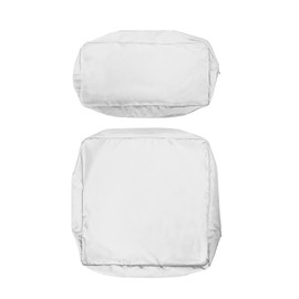 All Smiles White Outdoor Deep Seat Cushion Covers 28x28 Set of 2