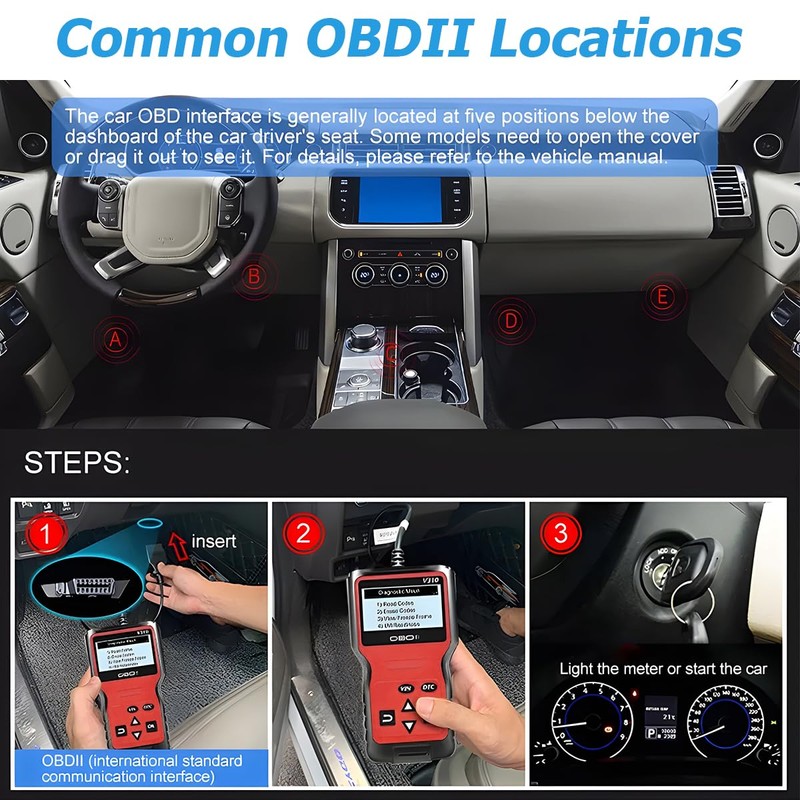 Zpana Car OBD2 Scanner Diagnostic Tool, V310 OBDII Vehicle Engine