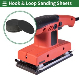 X AUTOHAUX Sandpaper Hook & Loop Sanding Sheets 125x125mm Black 320 Grit Round Efficient Grinding and Polishing Automobile Manufacturing and Repair Woodworking
