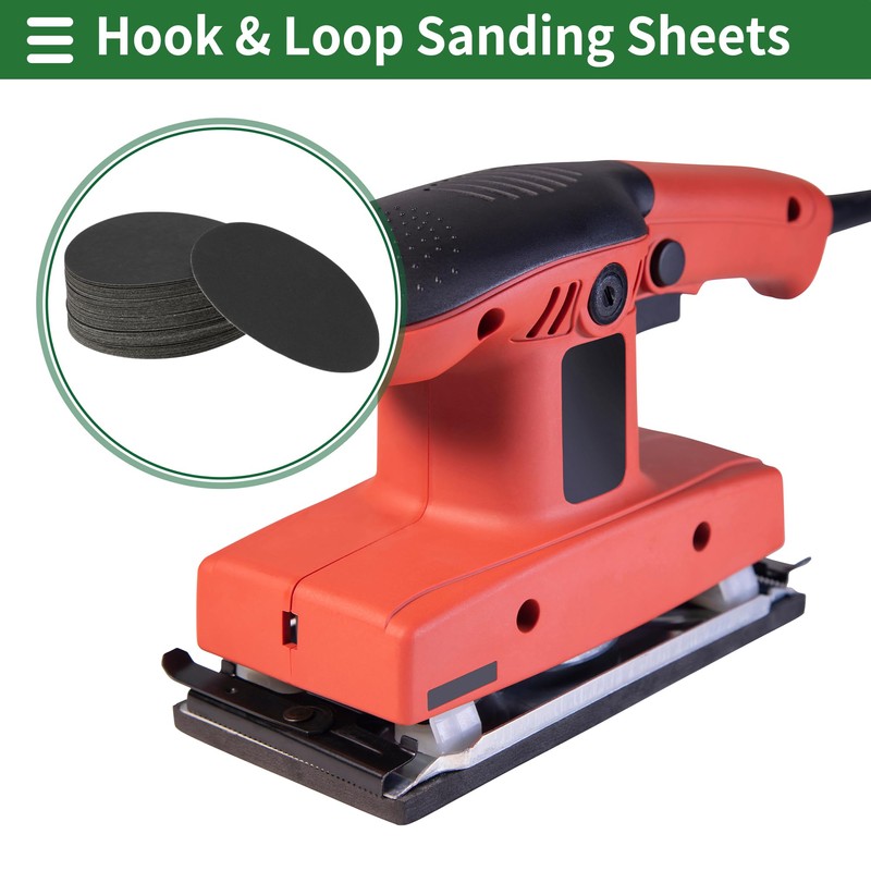 X AUTOHAUX Sandpaper Hook & Loop Sanding Sheets 125x125mm Black
