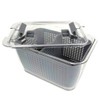 Kitchen Spaces Colander Stackable Food Storage Bin, Large, Gray, 11"L