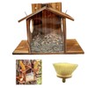 Squirrel House,Eco-Friendly Natural Wood,Perfect for Storing Nuts and Corn, Squirrel