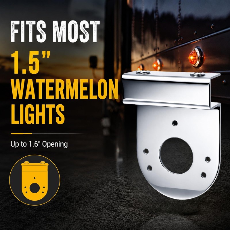 2Pcs Watermelon Light Brackets, 90 Degree Under Glow Light Bracket