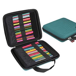 Hard Travel Case for Prismacolor/Crayola Premier Colored Pencils by Hermitshell (L, Blue)