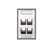 Leviton 43081-1L4 4-Port Angled Stainless Steel QuickPort Single Gang Wallplate