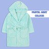 Metzuyan WS-AW22 Kids Girls Plain Dressing Robe Hooded Mint Bath