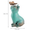 Cat with Ornament, Resin Cat Statue, Retro Style, Mottled Texture,