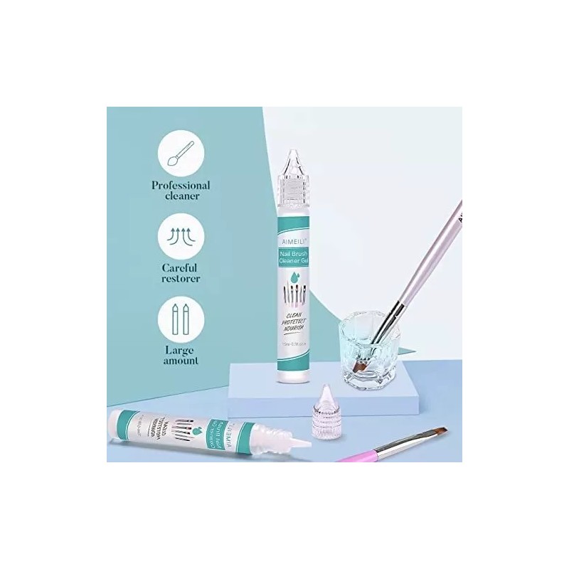 Aimeili Gel Limpiador Pinceles Uñas Acrílicas Y Manicura Gel -